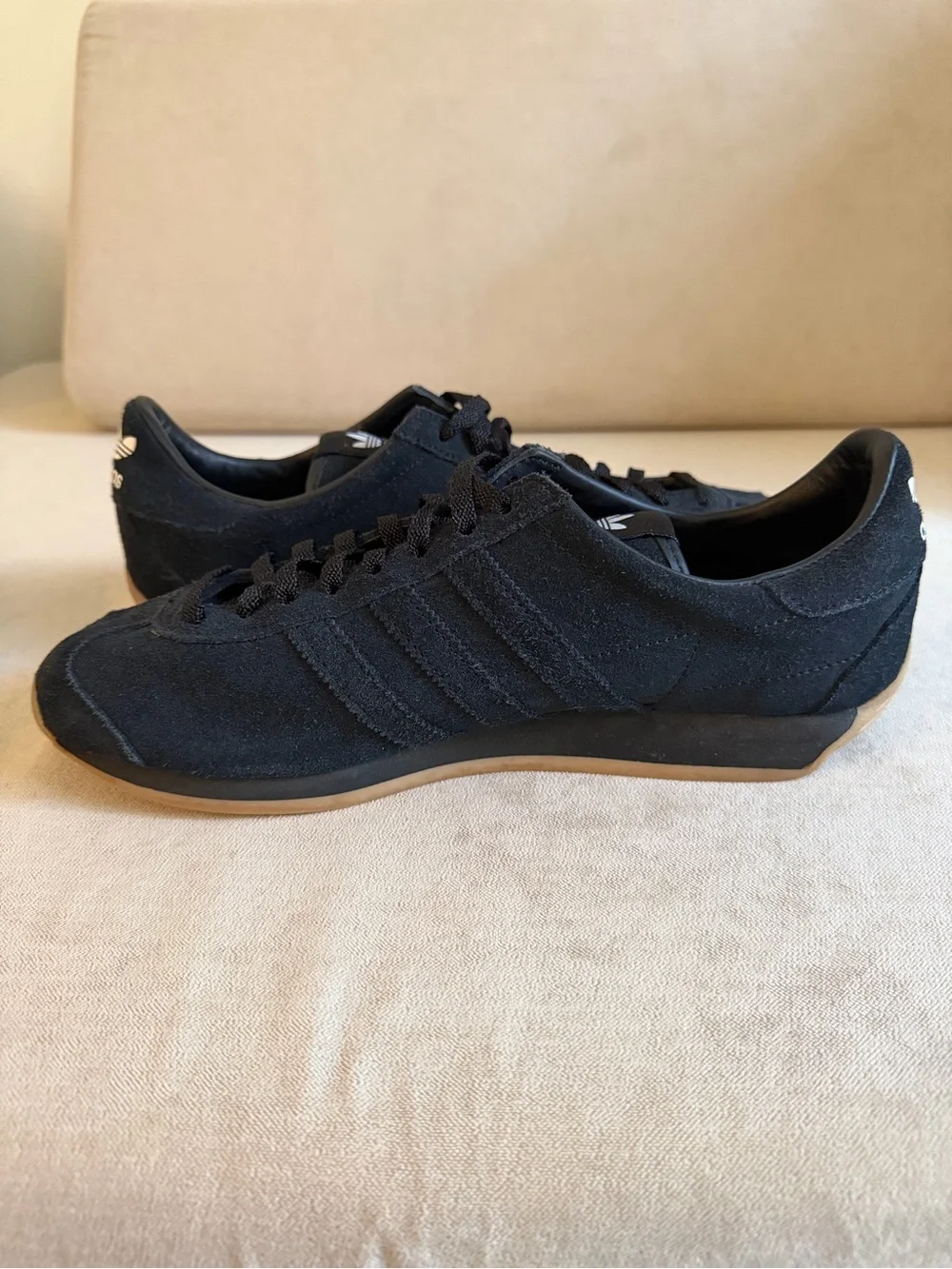 KHAITE Black Suede Low-Profile Athletic Sneakers